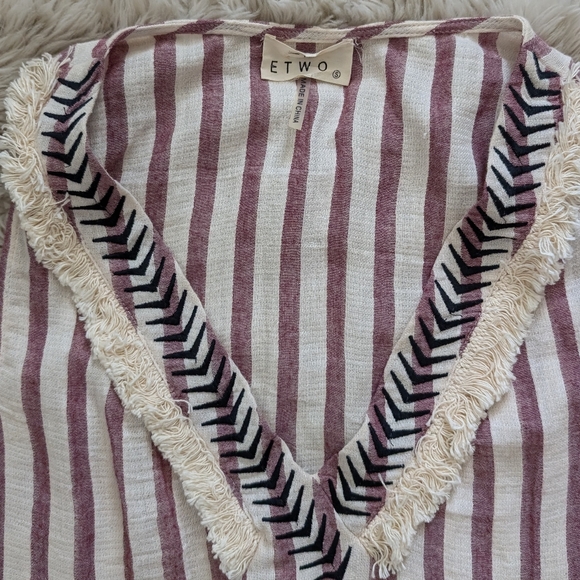 ETWO Striped fringe dress - Picture 3 of 9